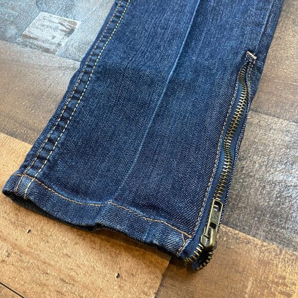 Womens Rocawear Hannah Skinny Leg Jeans Size 13 Dark Wash Embroidered Zippered - Picture 4 of 9